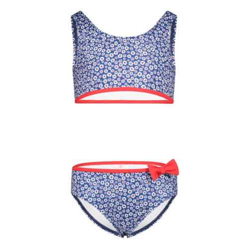 Orange Stars crop bikini blauw/wit/rood Meisjes Gerecycled polyester (duurzaam) - 104-110
