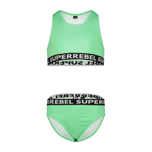 SuperRebel Bikini Groen Meisjes Gerecycled polyester Zebraprint