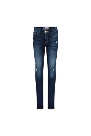 high waist skinny jeans Chelsea dark blue stone