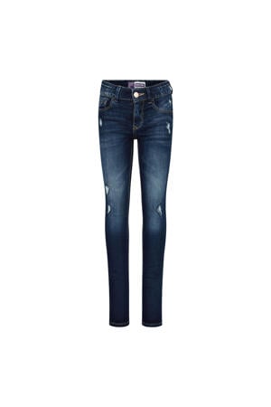 high waist skinny jeans Chelsea dark blue stone