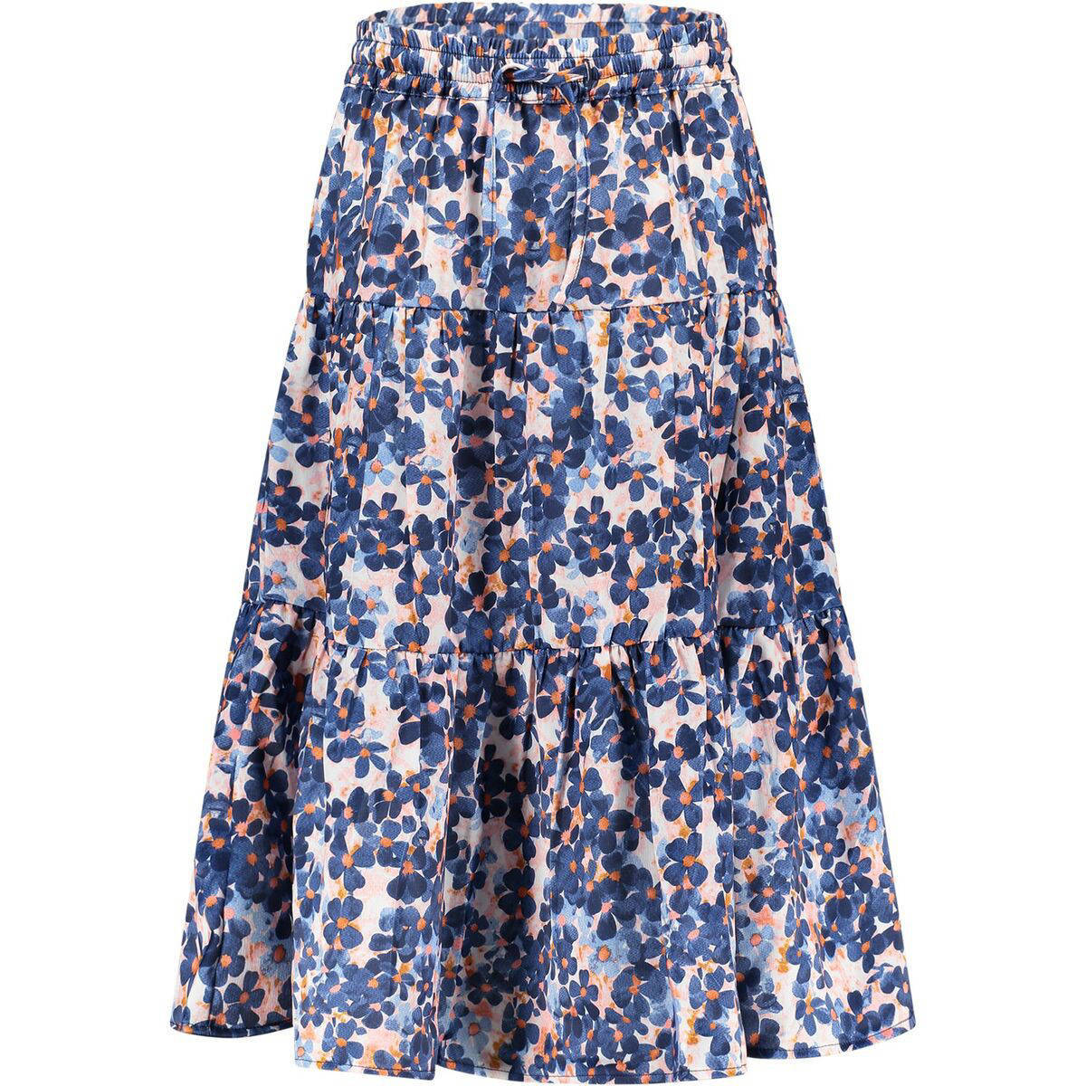 B.Nosy Gebloemde Rok Blauw/lila | Kleertjes.com