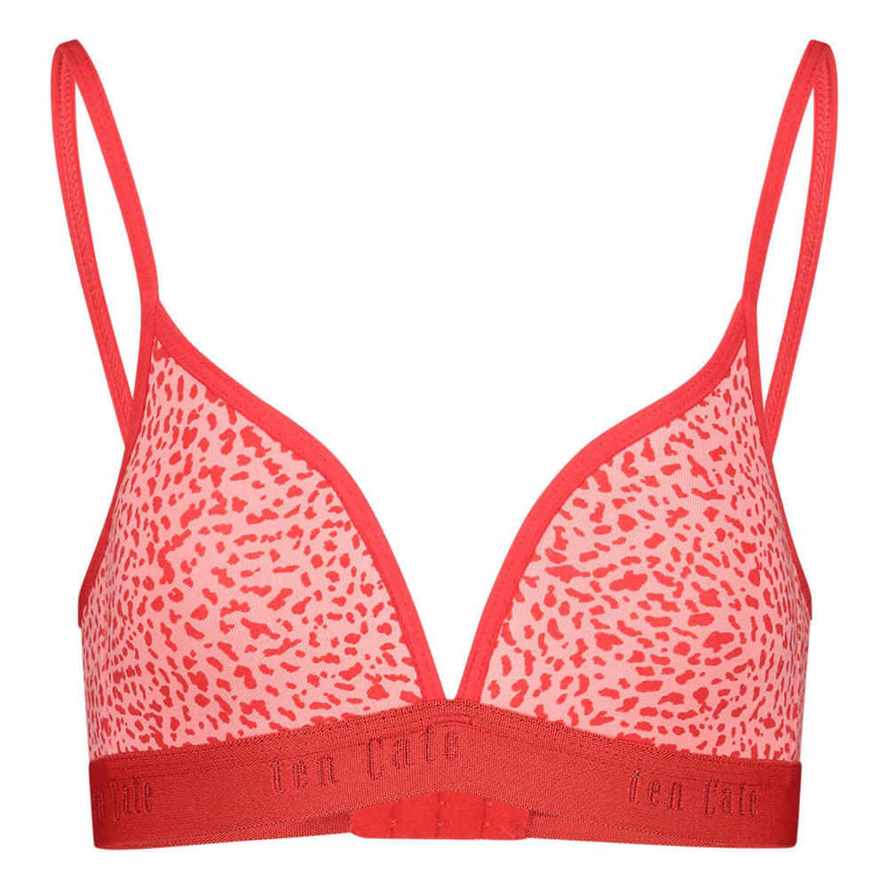 ten Cate voorgevormde tiener bh met all over print rood