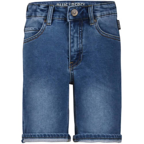 Blue Rebel slim fit jeans bermuda break a leg Korte broek Blauw Jongens Stretchdenim