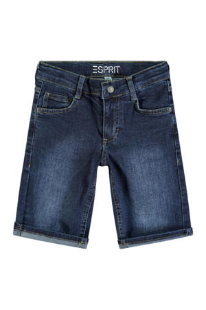 regular fit denim short blue dark wash