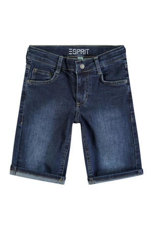 regular fit denim short blue dark wash