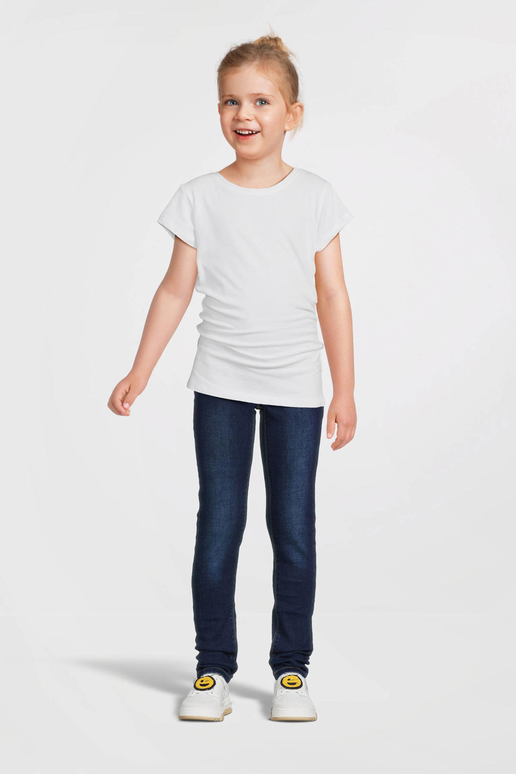 NAME IT high waist skinny jeans NKFPOLLY dark blue denim