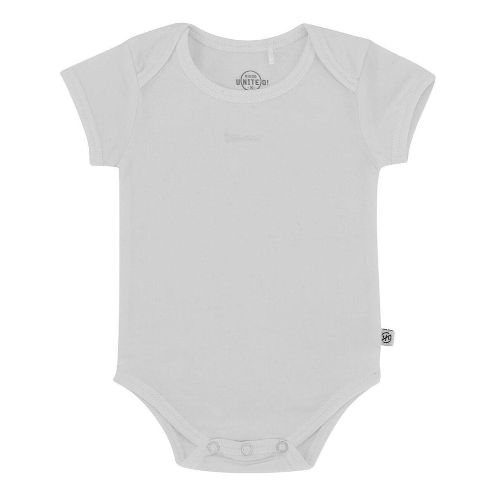 Born by Kiddo United baby romper met tekst wit
