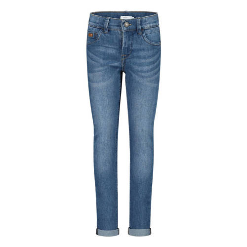 NAME IT skinny jeans NKMPETE medium blue denim Blauw Jongens Stretchdenim - 104