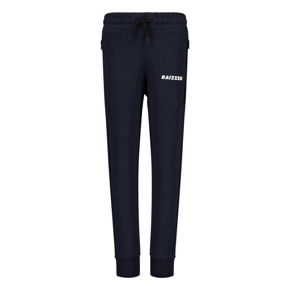 Blauwe jongens Raizzed joggingbroek Seattle met elastische tailleband met koord en logo dessin