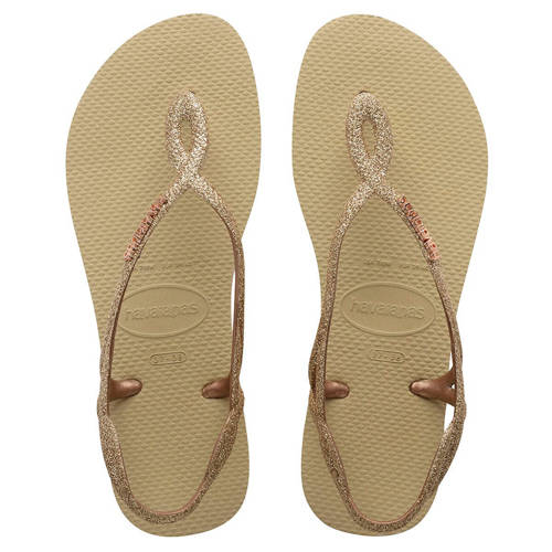Havaianas Luna Premium II sandalen beige Meisjes Rubber Effen - maat 35-36 afbeelding