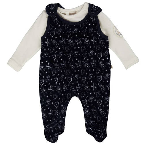 Kanz new born boxpak + longsleeve donkerblauw/offwhite Jongens/Meisjes Katoen Ronde hals - maat 50 afbeelding