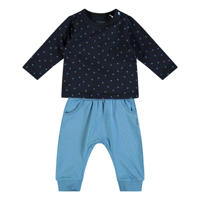 thumbnail: ESPRIT longsleeve + broek met stipdessin donkerblauw/blauw