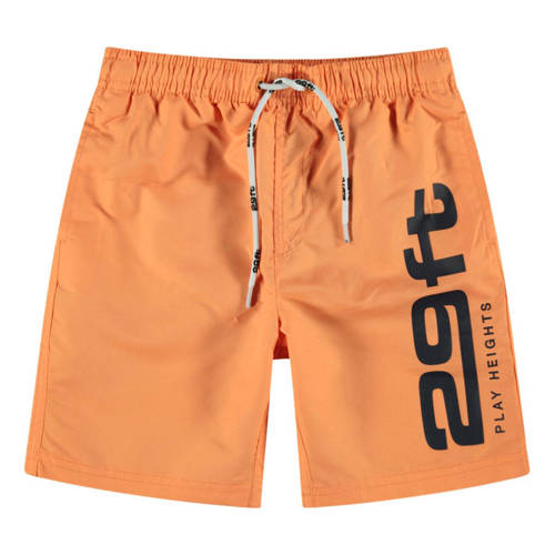 29FT zwemshort oranje Jongens Gerecycled polyester Printopdruk