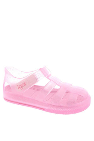 waterschoenen met glitters roze