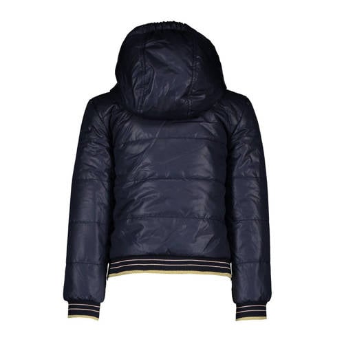 Le Chic reversible winterjas van gerecycled polyester roze donkerblauw 164