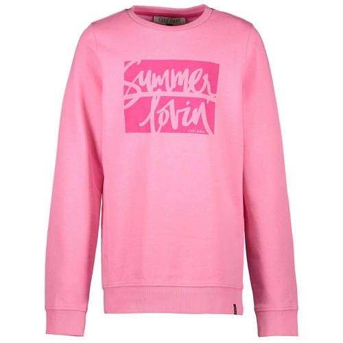 Cars sweater met printopdruk roze Meisjes Katoen Ronde hals Printopdruk