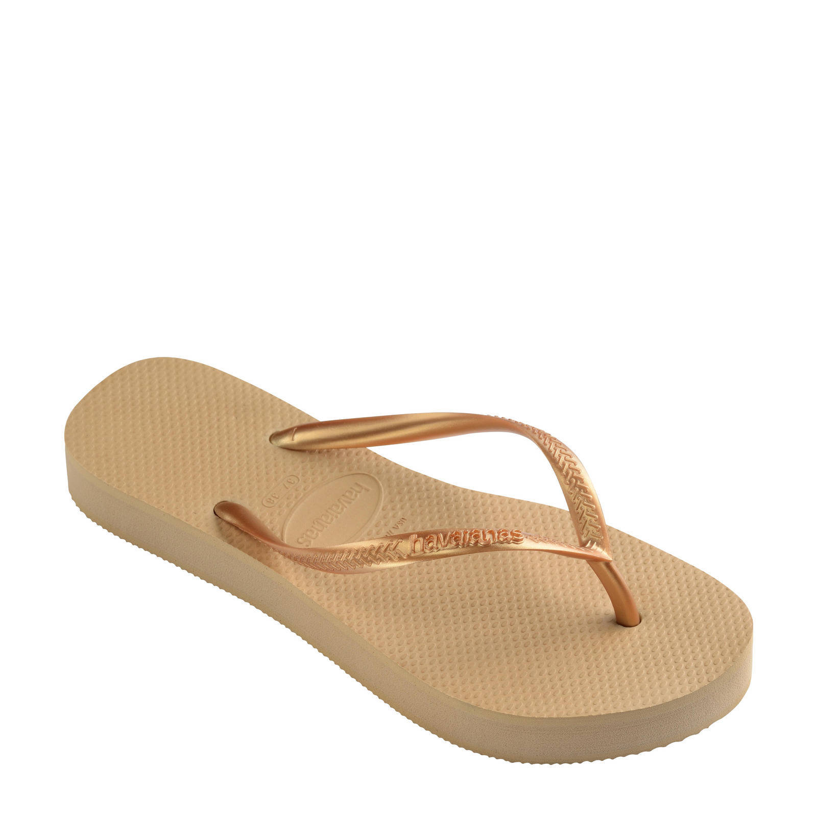 Havaianas Slim Flatform teenslippers goud kleertjes