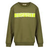 ESPRIT sweater met logo olijfgroen