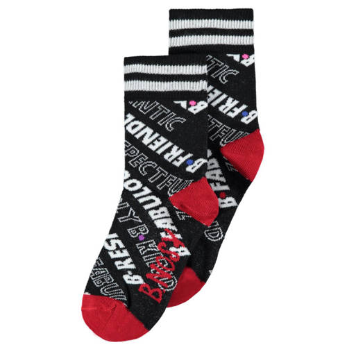 B.Nosy sokken met all-over print zwart/rood/wit Meisjes Katoen Tekst