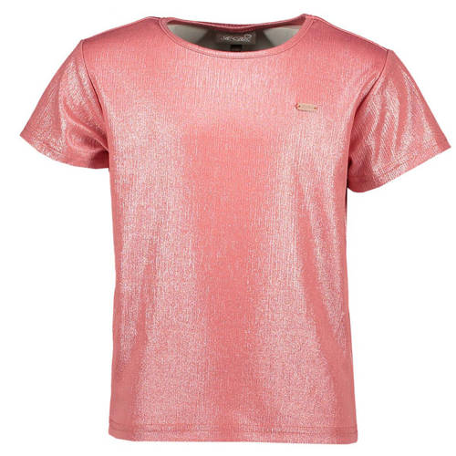 Le Chic T-shirt met all over print roze Meisjes Polyester Ronde hals All over print