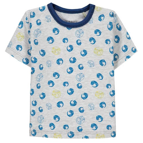 Kanz baby T-shirt met stippen grijs Jongens Katoen Ronde hals Stip - 56