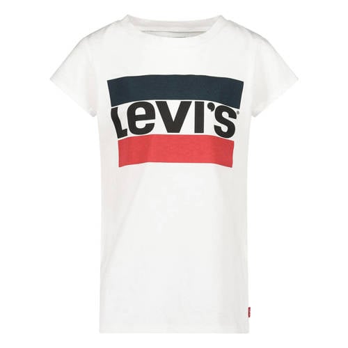 Levi's T-shirt met printopdruk wit Meisjes Katoen Ronde hals Printopdruk