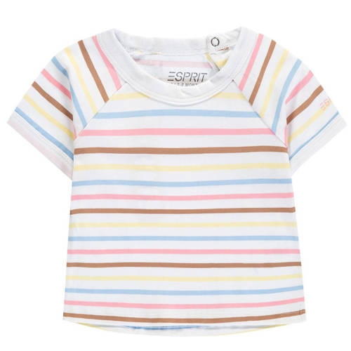 ESPRIT baby gestreept T-shirt met biologisch katoen wit/multicolor Streep