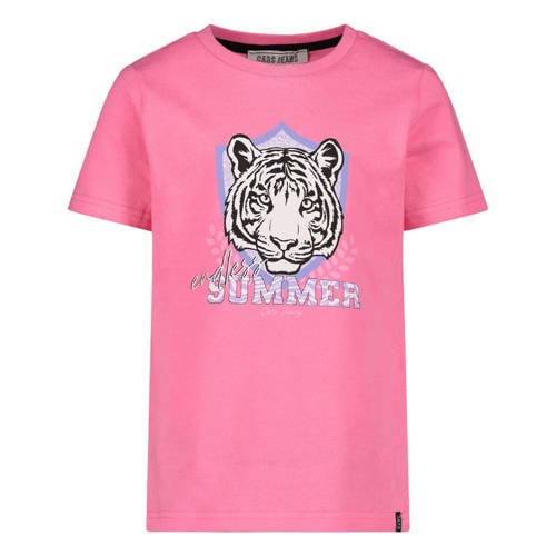 Cars T-shirt met printopdruk roze Meisjes Katoen Ronde hals Printopdruk
