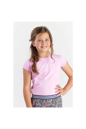 T-shirt Zala met printopdruk roze
