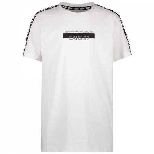 Cars T-shirt met logo wit Ecru Jongens Katoen Ronde hals Logo
