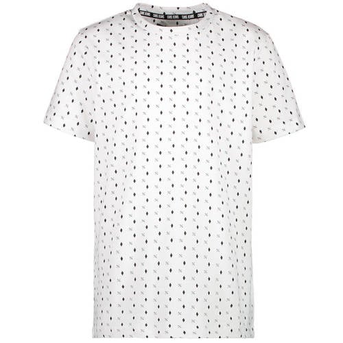 Cars T-shirt met stippen wit/zwart Jongens Katoen Ronde hals Stip