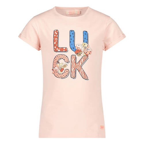 Orange Stars T-shirt met printopdruk roze Meisjes Stretchkatoen Ronde hals