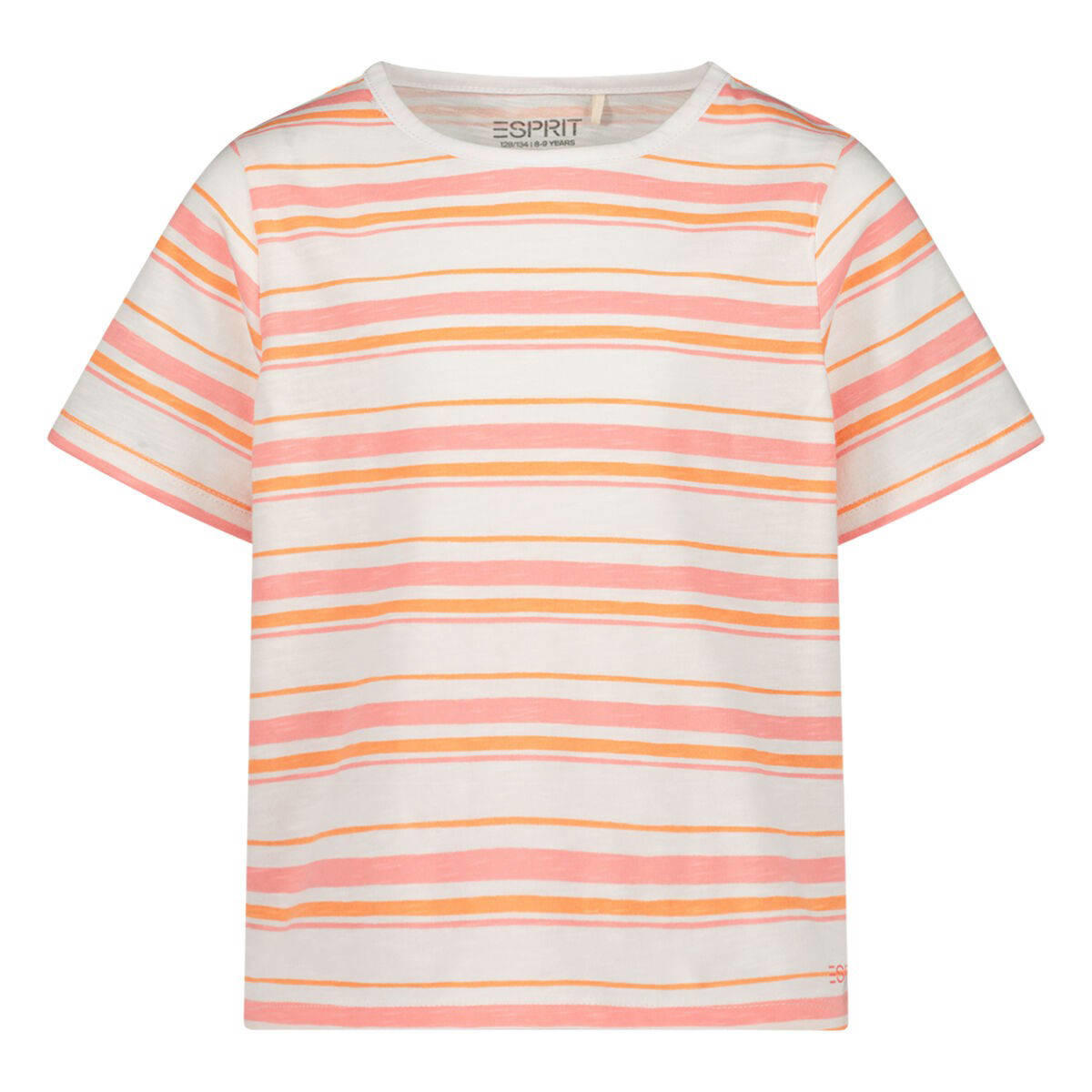 ESPRIT gestreept T-shirt oranje/roze/wit | kleertjes.com