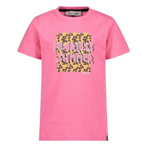 Cars T-shirt Margy met printopdruk felroze Meisjes Katoen Ronde hals Printopdruk - 152