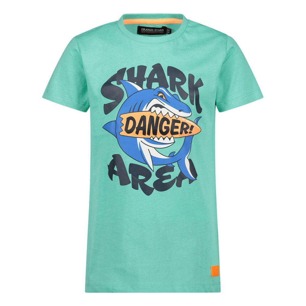 Orange Stars Tshirt met printopdruk mintgroen