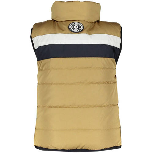 Le Chic Garcon reversible bodywarmer donkerblauw beige Jongens Polyester Ronde hals 74