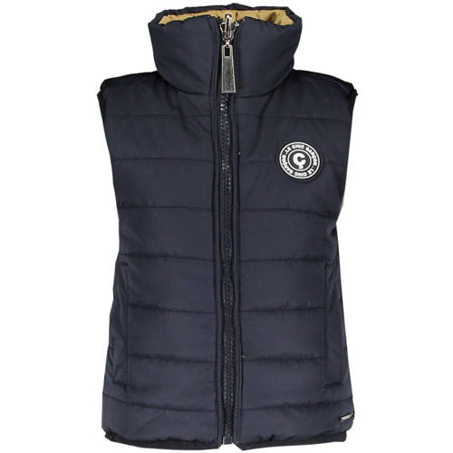 Le Chic Garcon reversible bodywarmer donkerblauw beige Jongens Polyester Ronde hals 74
