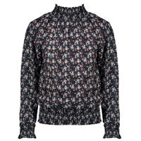 thumbnail: NONO top van polyester donkerblauw/roze