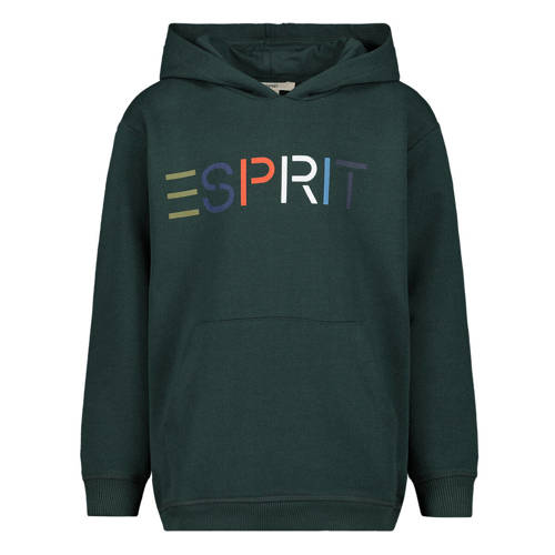 ESPRIT hoodie met logo donkergroen Sweater Logo