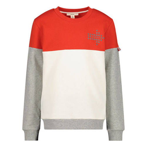 ESPRIT sweater met printopdruk rood Meisjes Katoen Ronde hals Printopdruk