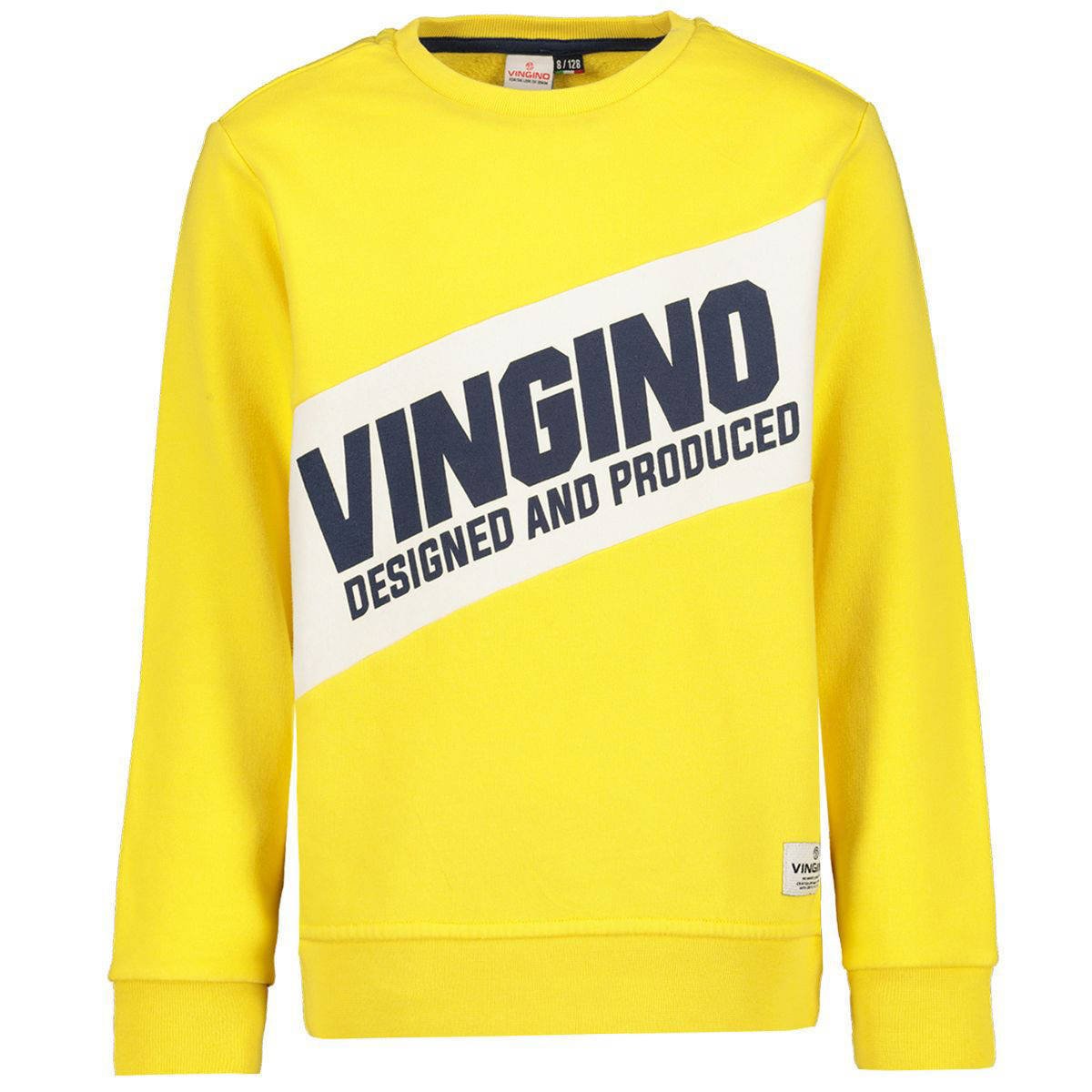 Vingino sweater met logo geel kleertjes