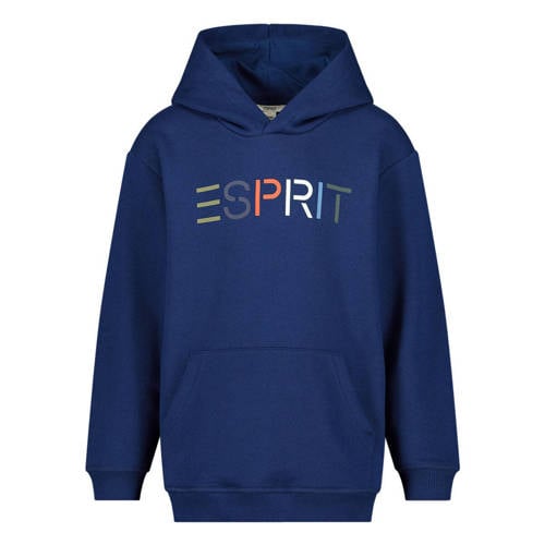 ESPRIT hoodie + longsleeve met logo blauw/donkerblauw Sweater Logo