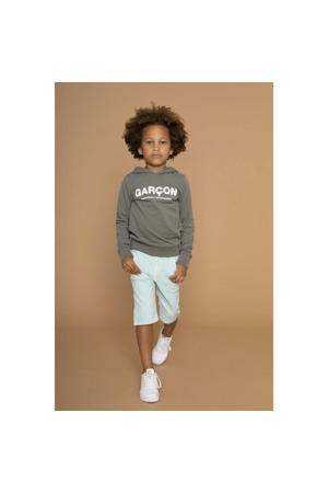 sweater met logo grijsgroen