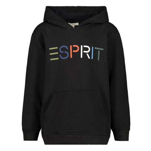 ESPRIT hoodie met logo zwart Sweater Logo