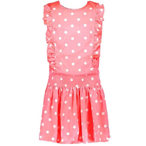 B.Nosy jurk met stippen roze Rood Meisjes Polyester Vierkante hals Stip