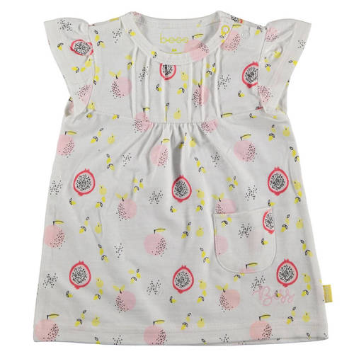 BESS baby jurk met all over print wit Meisjes Katoen Vierkante hals All over print - 50