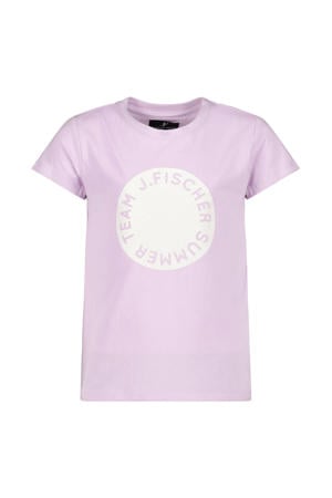 T-shirt met printopdruk lila