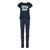Vingino pyjama WILAH met all over print donkerblauw/wit