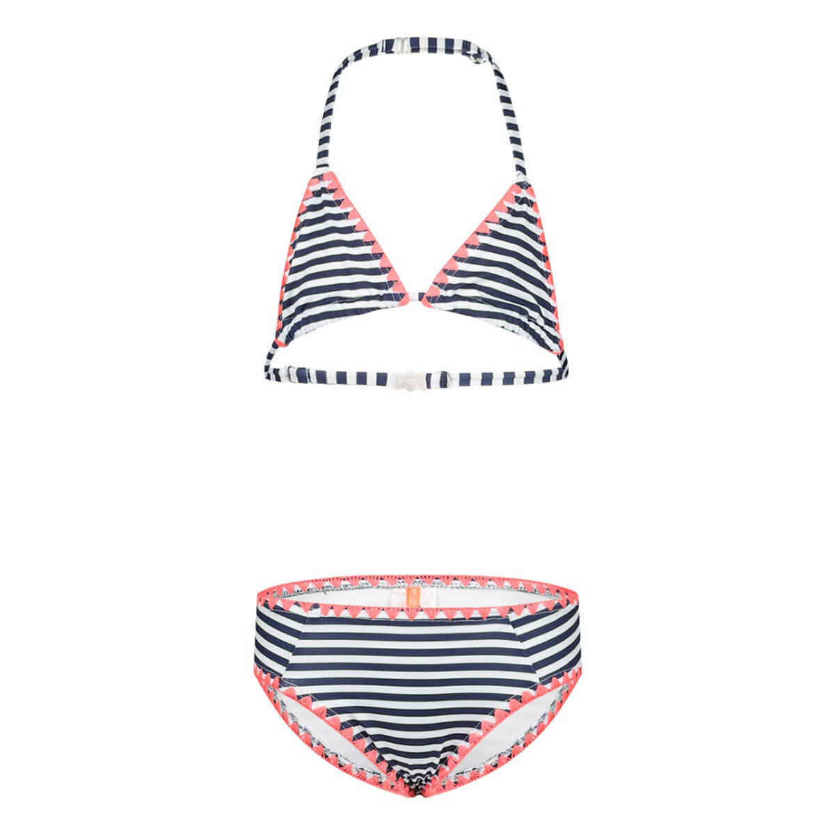 Verantwoordelijk persoon Internationale Harnas 29FT gestreepte triangel bikini donkerblauw/wit | kleertjes.com