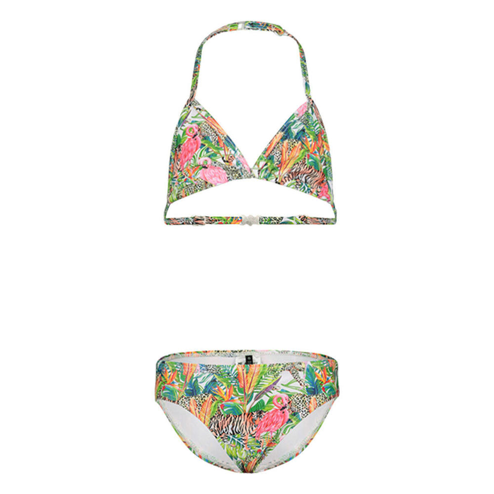 Me & My Monkey triangel bikini groen/roze/oranje
